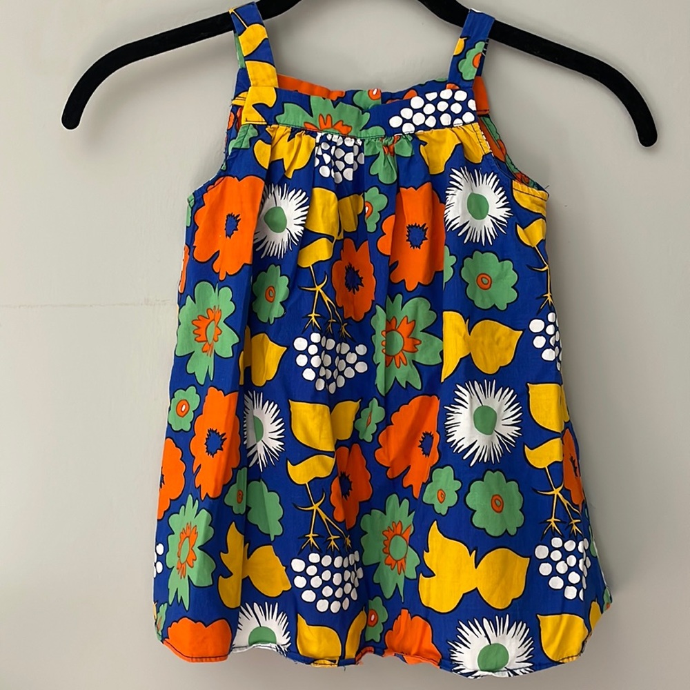 MARIMEKKO LITTLE GIRLS FLOWER PATTERN DRESS